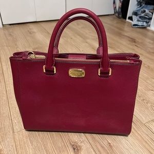 Dark Red Michael Kors Hand Bag